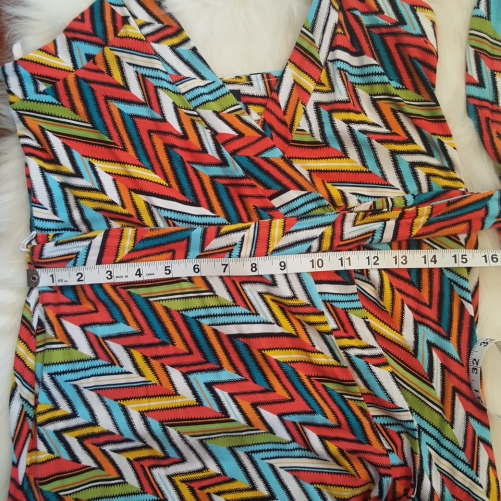 Gap Halter wrap dress in zigzag print - Picture 7 of 8